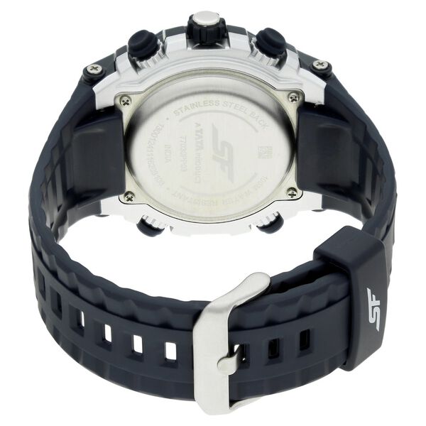 SF Quartz Digital Dial Plastic Strap Watch for Men - image number 3
