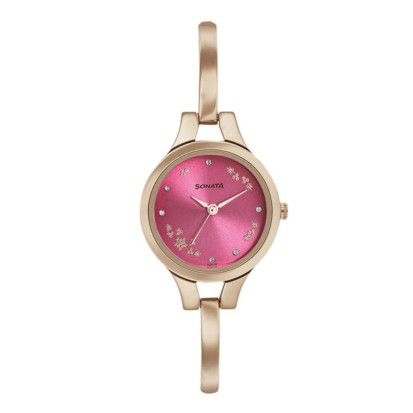 Sonata Wedding Pink Dial Women Watch With Stainless Steel Strap - image number 4