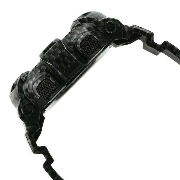 SF Quartz Analog Digital Black Dial Plastic Strap Watch for Men - image number 2