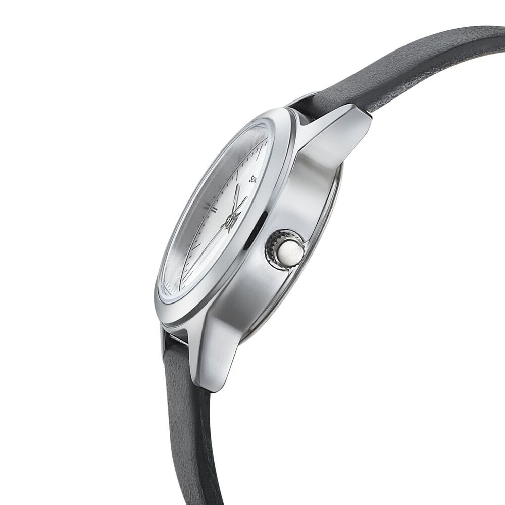 Buy Online Sonata Essentials Silver Dial Women Watch With Leather Strap nn8157sl01 Sonata