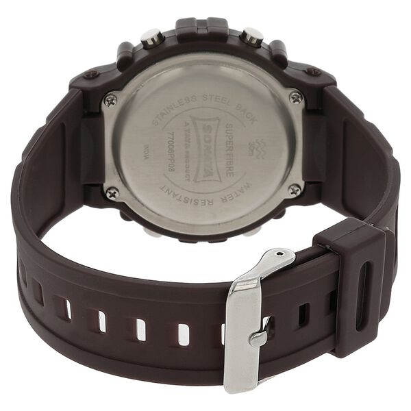 SF Digital Dial Brown Plastic Strap Watch for Men - image number 3