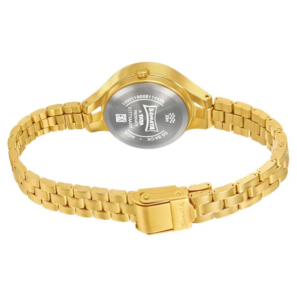 Sonata Gold Edit Pink Dial Women Watch With Stainless Steel Strap - image number 3