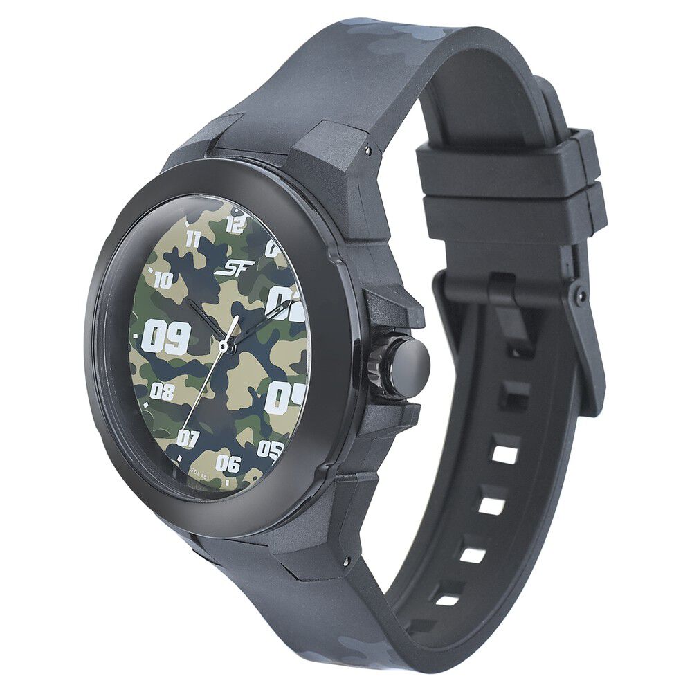 Buy Online SF Turbo Quartz Analog Multicoloured Dial PU Strap Watch for Men np77114pp02w Sonata