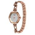 Poze Poze Quartz Analog White Dial Rose Gold Metal Strap Watch For Women - image number 4