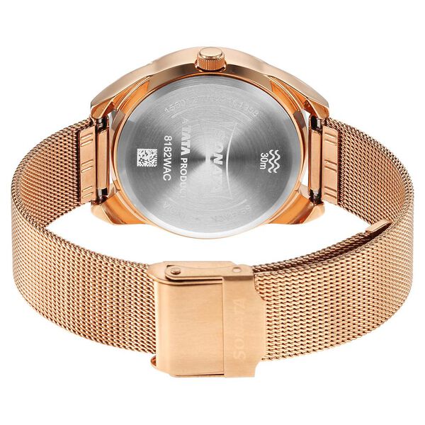 Sonata Unveil Quartz Multifunction Pink Dial Stainless Steel Strap Watch for Women - image number 3