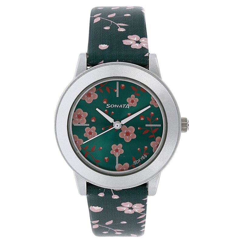 Sonata Quartz Analog Multicoloured Dial Leather Strap Watch for Women - image number 0