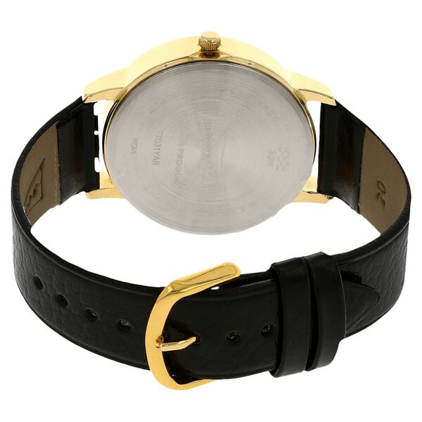 Sonata Quartz Analog Silver Dial Leather Strap Watch for Men - image number 3