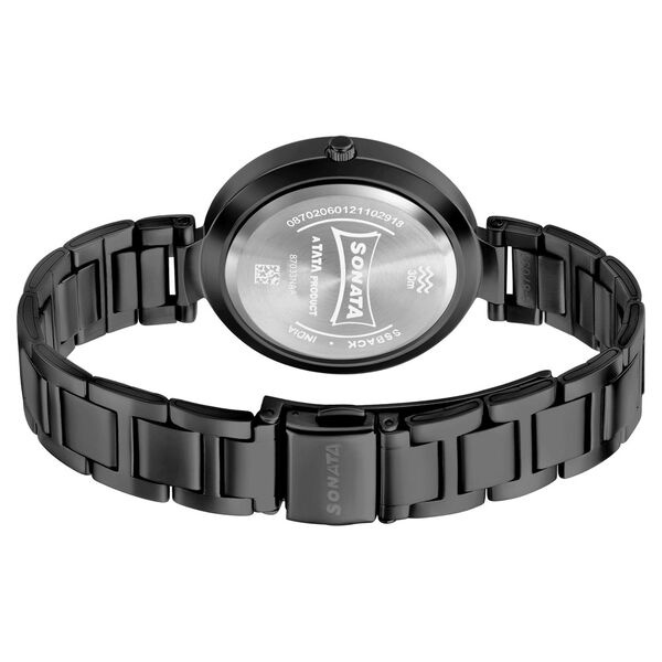 Sonata Blush It Up Black Dial Women Watch With Stainless Steel Strap - image number 4