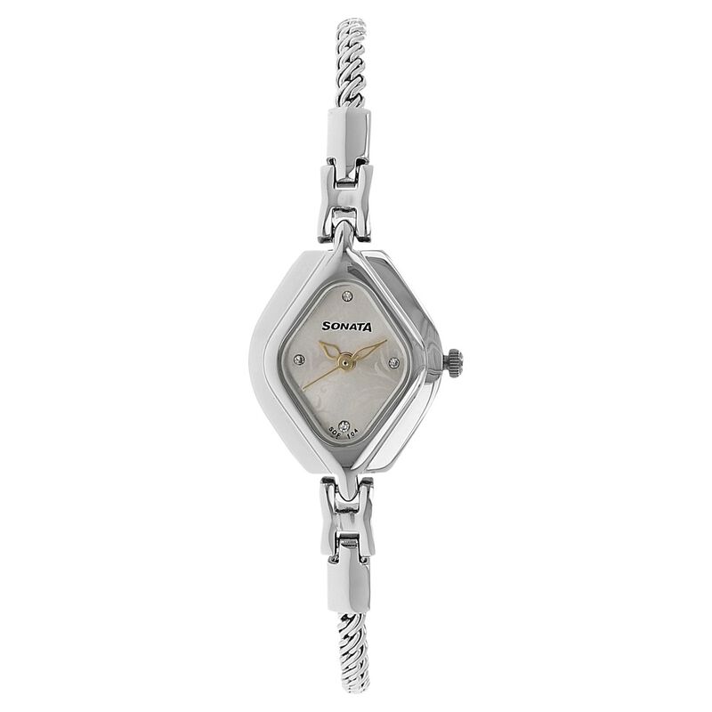Sonata Wedding Peach Dial Women Watch With Metal Strap - image number 0