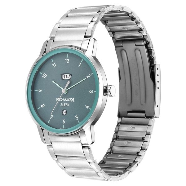 Sonata Sleek Green Dial Analog with Day and Date Watch for Men - image number 1