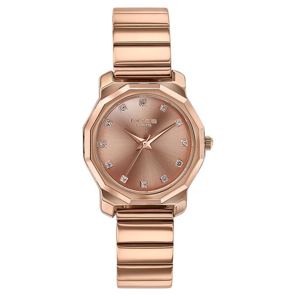 Sonata Poze Quartz Analog Rose Gold Dial Rose Gold Metal Strap Watch For Women - image number 1
