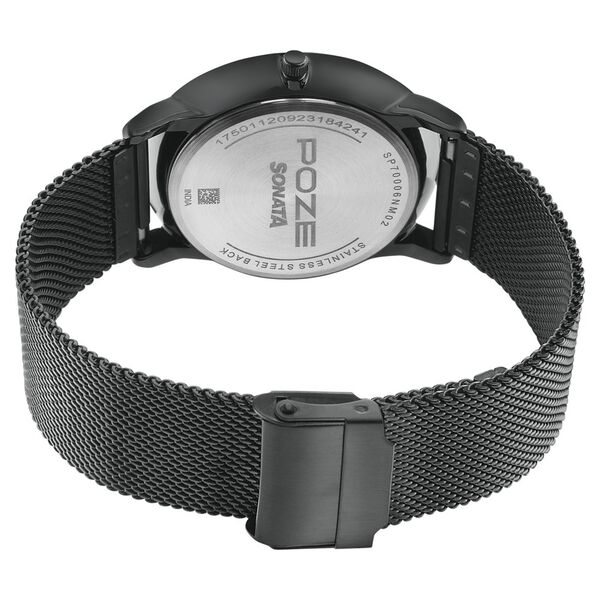 Sonata Poze Quartz Analog Grey Dial Metal Strap Watch for Men - image number 4