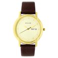 Sonata Quartz Analog Silver Dial Leather Strap Watch for Men