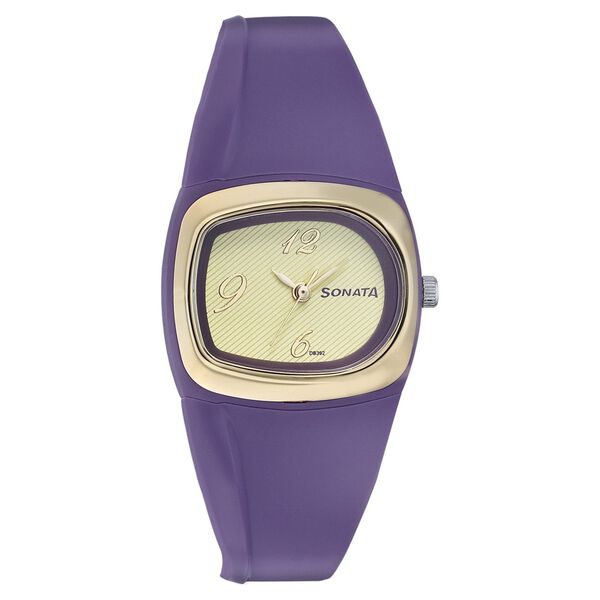 Sonata Quartz Analog Champagne Dial Strap Watch for Women - image number 0