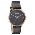 Sonata Quartz Analog Black Dial Black Leather Strap Watch For Women - image number 2