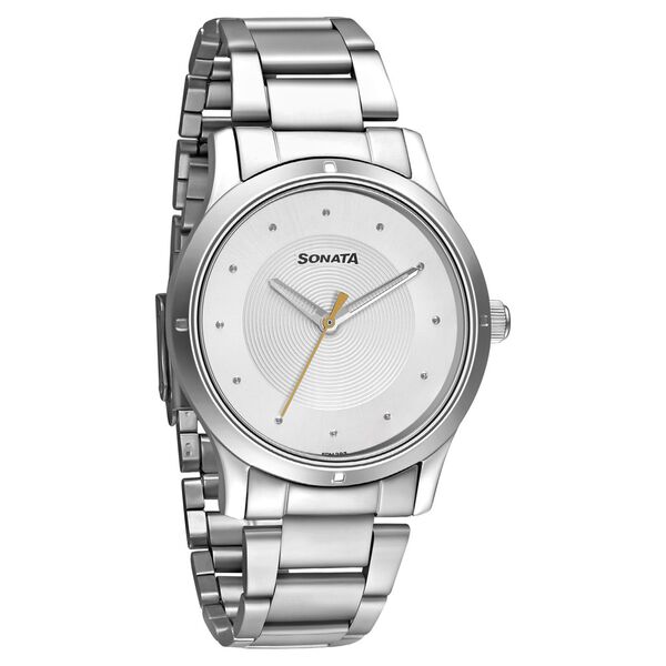 Sonata Women of Steel Silver Dial Metal Strap Watch for Women - image number 0