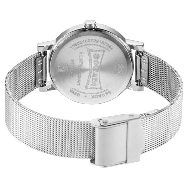 Sonata Ladies Essentials Grey Dial Stainless Steel Strap Watch for Women - image number 3