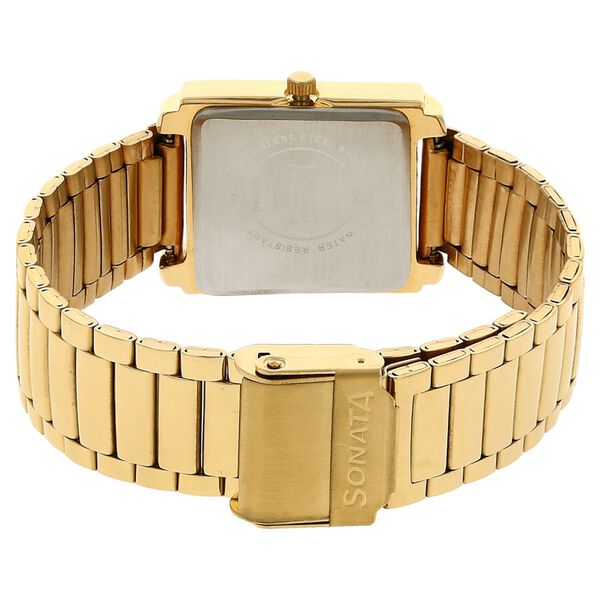Sonata Quartz Analog White Dial Metal Strap Watch for Men - image number 3