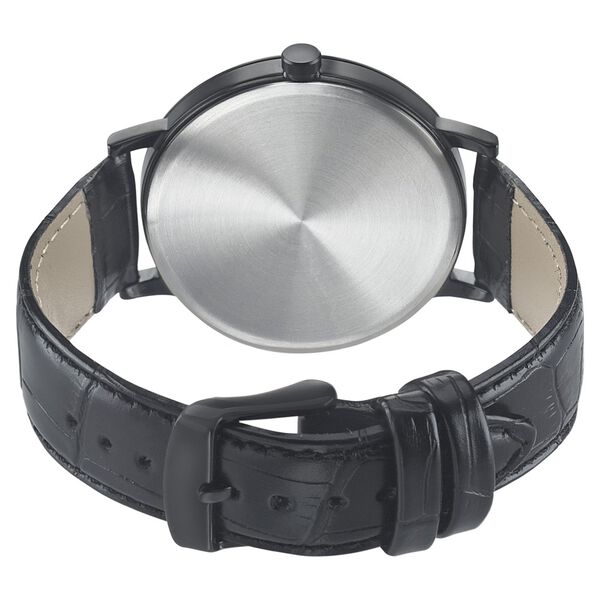 Sonata Quartz Analog with Date Black Dial Leather Strap Watch for Men - image number 3