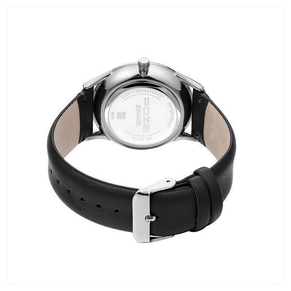 Poze by Sonata Quartz Analog Black Dial PU Leather Strap Watch for Men - image number 4