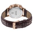 Sonata Festive Quartz Multifunction Silver Dial Brown Leather Strap Watch For Men - image number 5