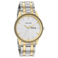 Sonata Quartz Analog with Day and Date Silver Dial Bimetal Strap Watch for Men - image number 0