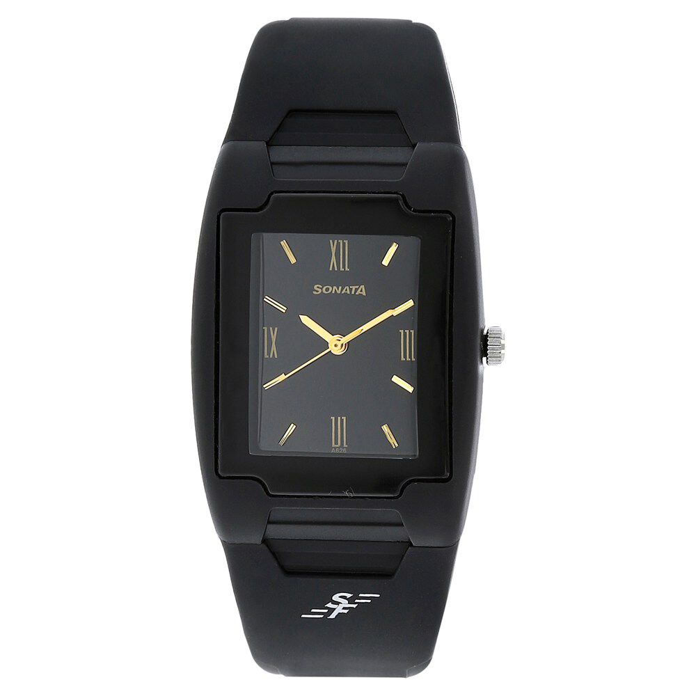 Black sonata watch clearance
