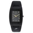 SF Quartz Analog Silver Dial Plastic Strap Watch for Men