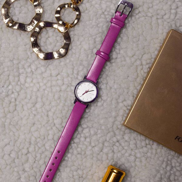 Sonata Splash White Dial Women Watch With Leather Strap - image number 5