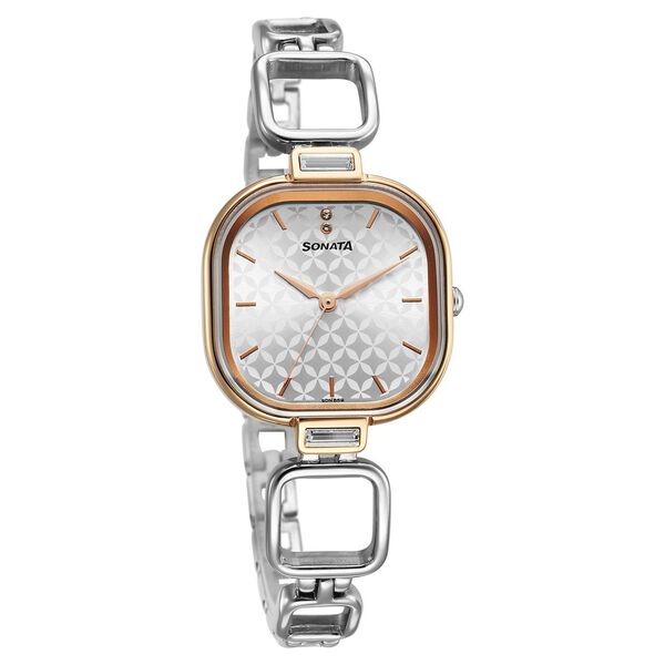 Sonata Wedding Quartz Analog Silver Dial Metal Strap Watch for Women - image number 0