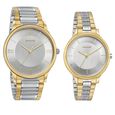 Sonata Modern Bandhan Quartz Analog Silver Dial Stainless Steel Strap Watch for Couple - image number 1