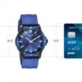 Sonata Poze Quartz Analog Blue Dial Blue Silicone Strap Watch For Men - image number 3