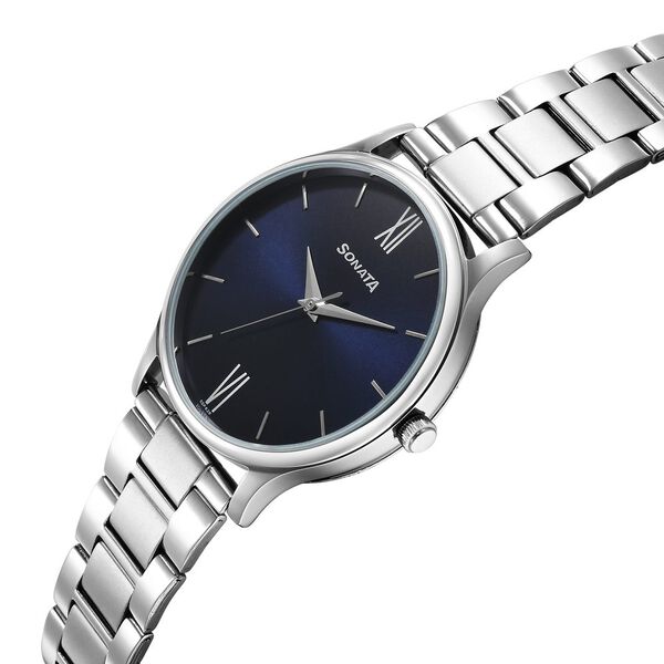 Sonata Aspire Quartz Analog Blue Dial Stainless Steel Strap Watch for Men - image number 1