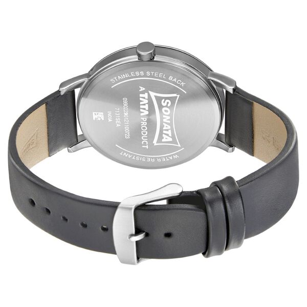 Sonata Quartz Analog with Date Leather Strap Watch for Men - image number 3