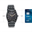 Poze By Sonata Quartz Analog Black Dial Black Metal Strap Watch For Men - image number 3