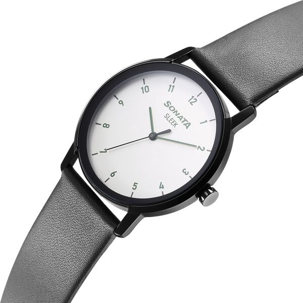 Sleek Grey Dial Analog Watch for Men - image number 2