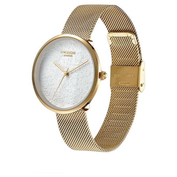 Poze by Sonata Quartz Analog White Dial Stainless Steel Strap Watch for Women - image number 2