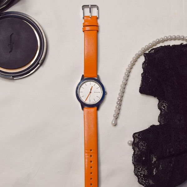 Sonata Splash White Dial Women Watch With Leather Strap - image number 5