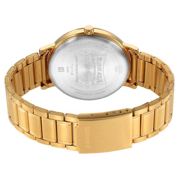Sonata Utsav Quartz Analog Silver Dial Stainless Steel Strap Watch for Men - image number 3