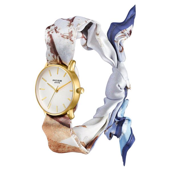Sonata Poze Quartz Analog White Dial Multicoloured Colour Fabric Strap Watch For Women - image number 4