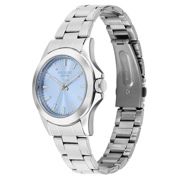 Sonata Poze Quartz Analog Blue Dial Silver Stainless Steel Strap Watch For Men - image number 2