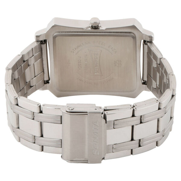 Sonata Quartz Analog Silver Dial Stainless Steel Strap Watch for Men - image number 2