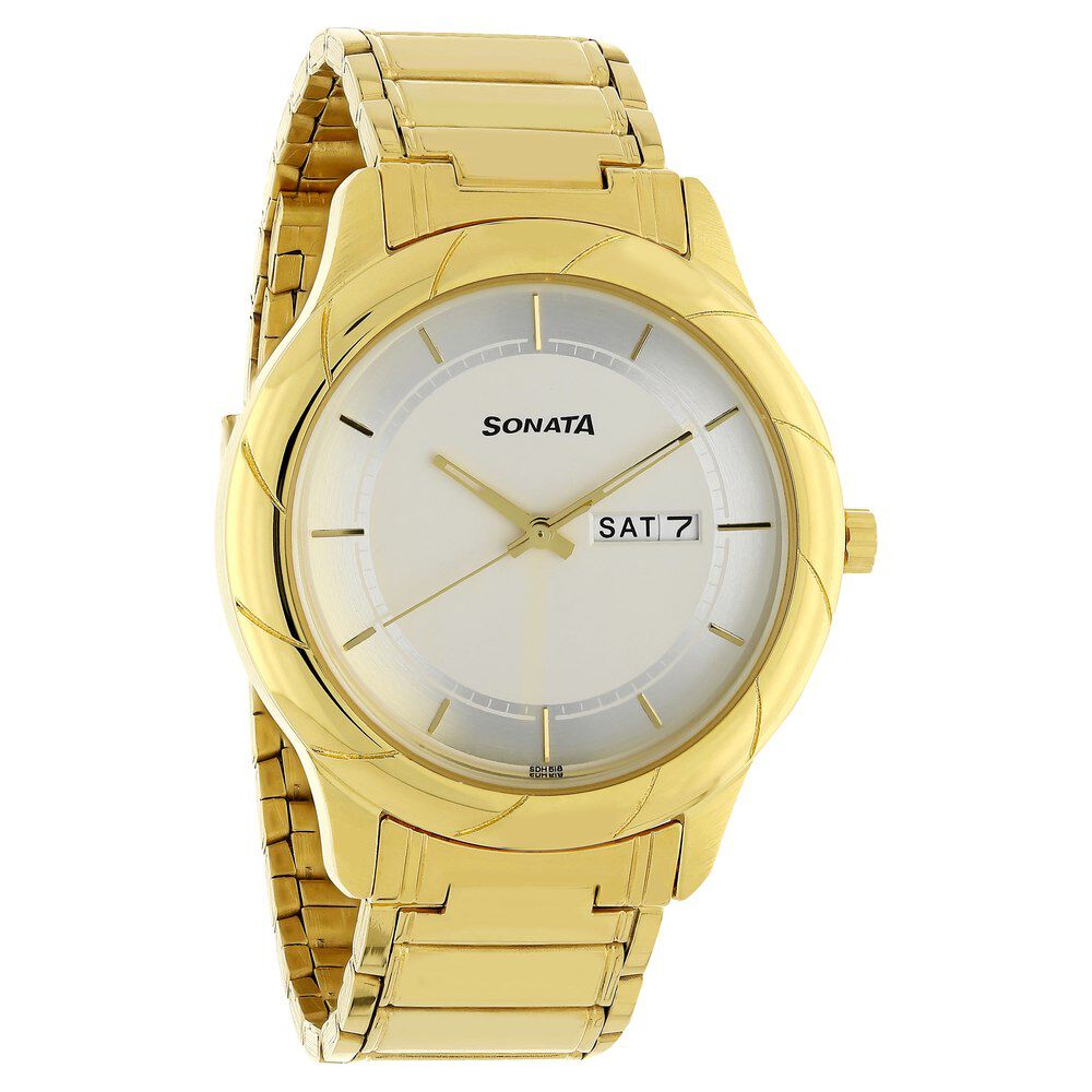 Sonata Classic Analog Gold Dial Men's Watch  NM1141YM13/NN1141YM13/NP1141YM13 : Amazon.in: Fashion