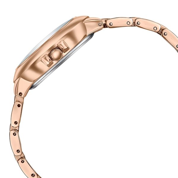 Poze By Sonata Quartz Analog Pink Dial Rose Gold Metal Strap Watch For Women - image number 5