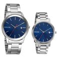 Sonata Quartz Analog with Date White Dial Leather Strap Watch for Couple
