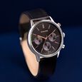 Sonata Quartz Multifunction Black Dial Black Leather Strap Watch For Men - image number 0