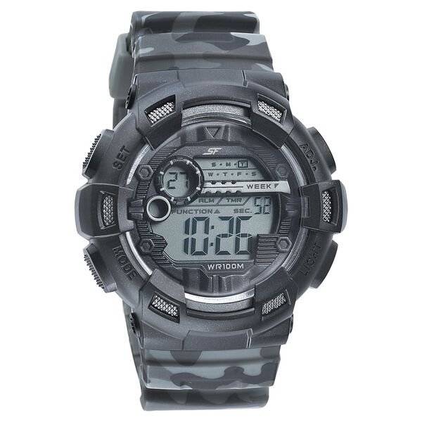 SF Digital Dial PU Strap Watch For Men - image number 0
