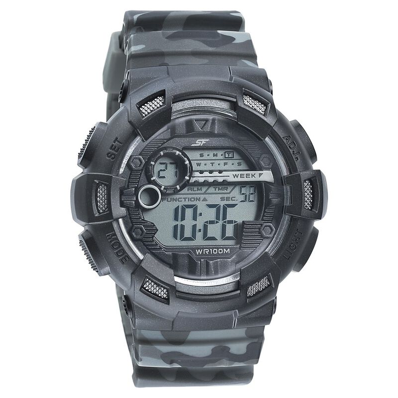 SF Digital Dial PU Strap Watch for Men - image number 0