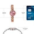 Women's Vintage style Pink dial Bracelet Watch - image number 3