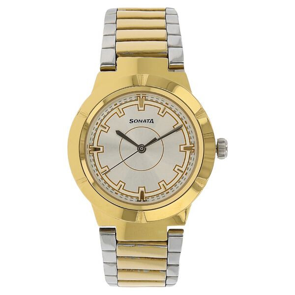 Sonata Professional White Dial Women Watch With Stainless Steel Strap - image number 0